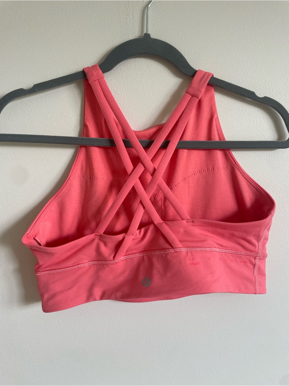Lululemon Energy Bra Long Line – Coral Pink | Size 10